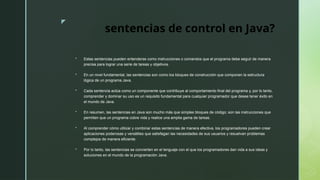 Sentencias de control de Java para su analisis.pptx