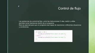Sentencias de control de Java para su analisis.pptx
