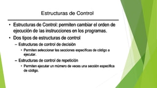 Sentencias de control en java | PPTX