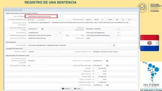 REGISTRO DE UNA SENTENCIA
 