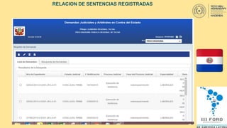 RELACION DE SENTENCIAS REGISTRADAS
 