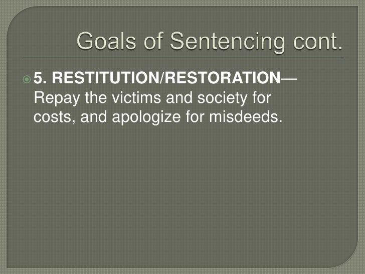 Goals of corrections retribution