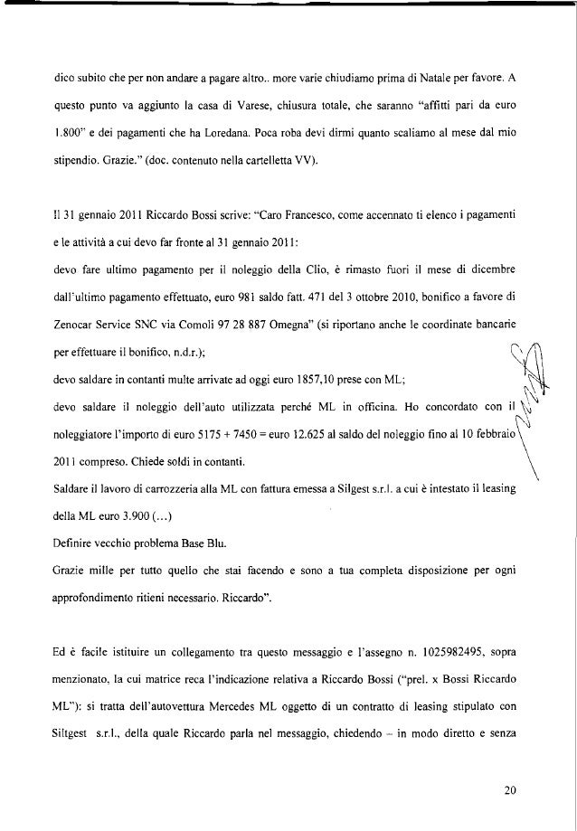 Lega, sentenza del Tribunale di Milano