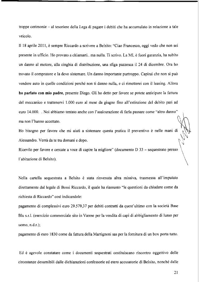 Lega, sentenza del Tribunale di Milano 