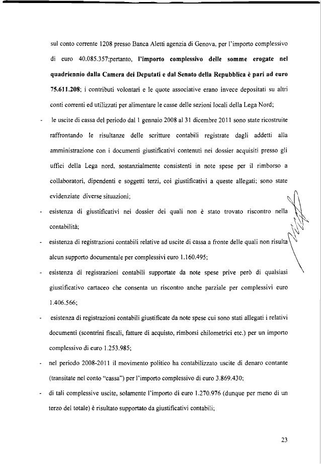 Lega, sentenza del Tribunale di Milano