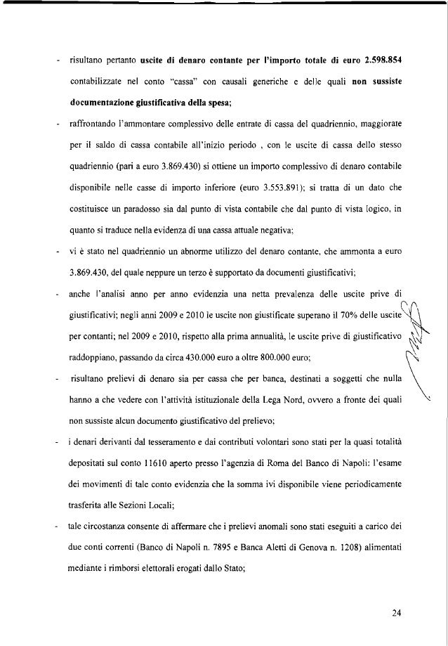 Lega, sentenza del Tribunale di Milano