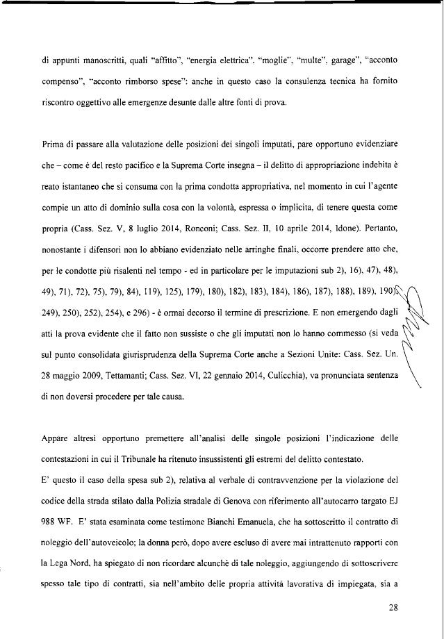Lega, sentenza del Tribunale di Milano