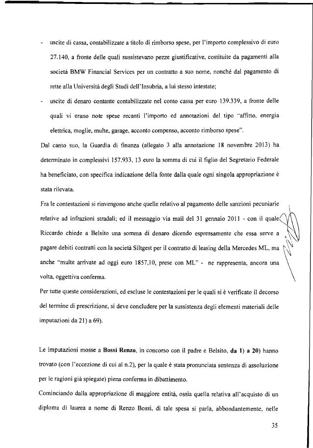 Lega, sentenza del Tribunale di Milano
