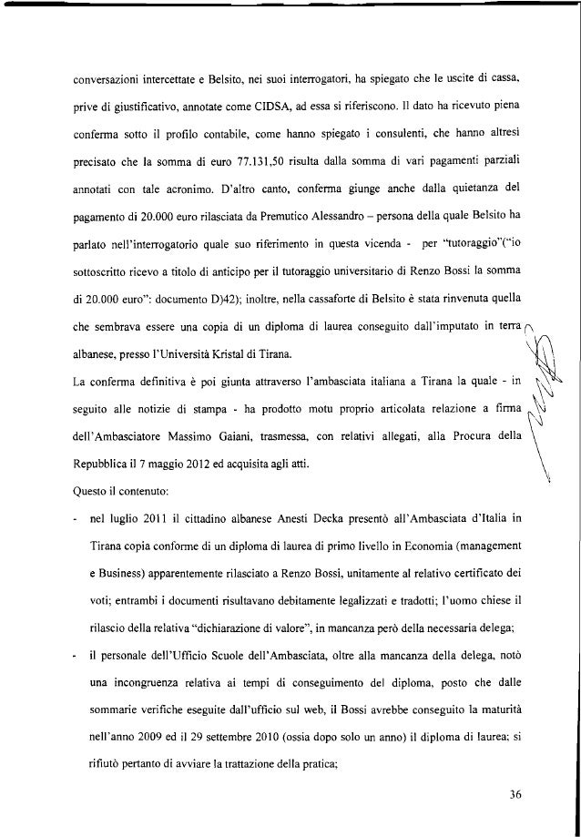 Lega, sentenza del Tribunale di Milano