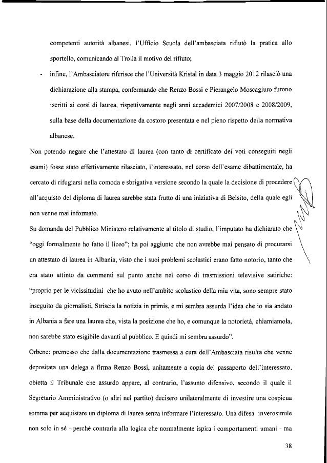 Lega, sentenza del Tribunale di Milano