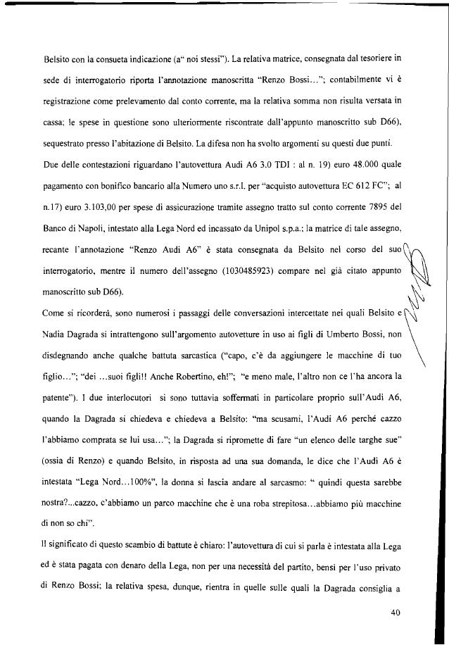 Lega, sentenza del Tribunale di Milano