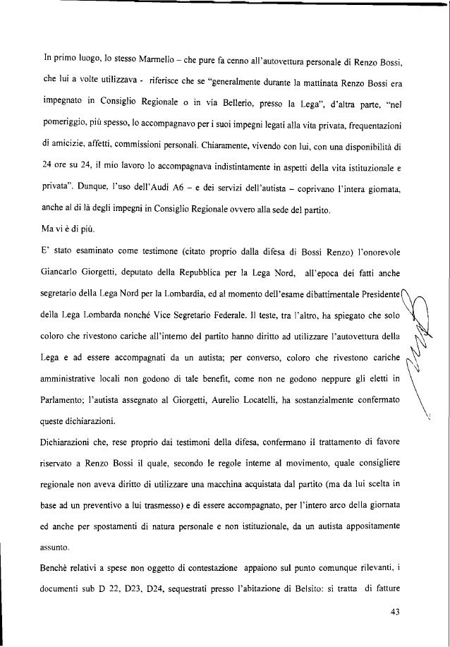 Lega, sentenza del Tribunale di Milano