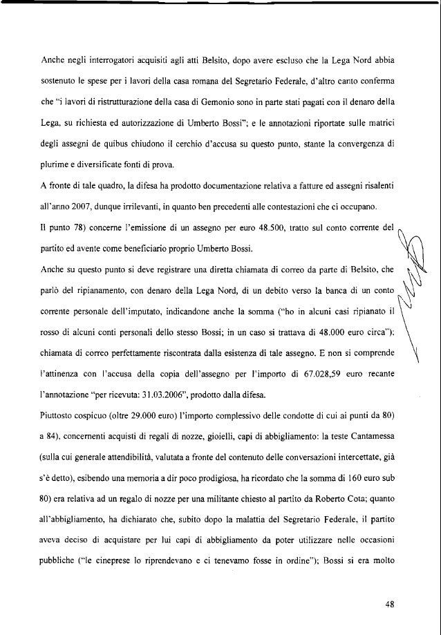 Lega, sentenza del Tribunale di Milano 