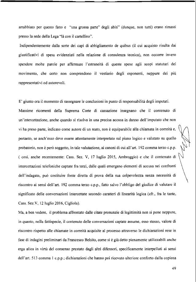 Lega, sentenza del Tribunale di Milano 
