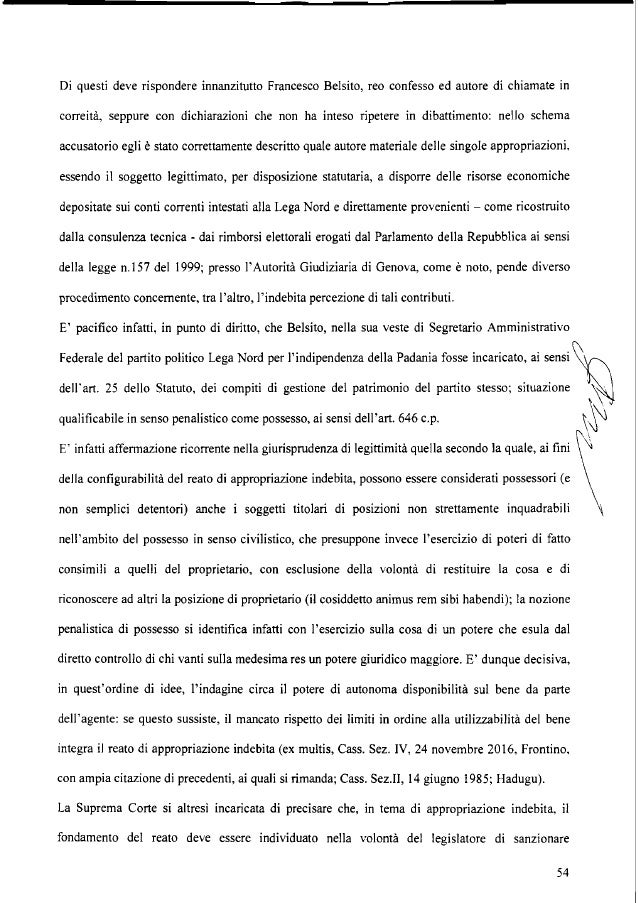 Lega, sentenza del Tribunale di Milano