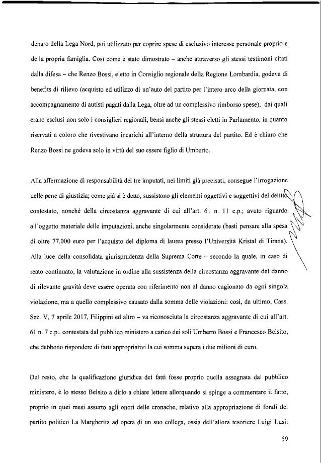 Lega, sentenza del Tribunale di Milano 