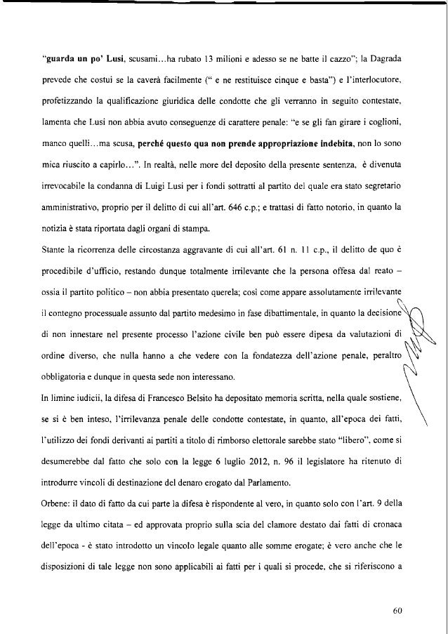 Lega, sentenza del Tribunale di Milano