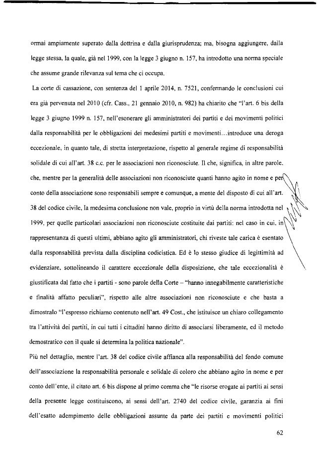 Lega, sentenza del Tribunale di Milano 