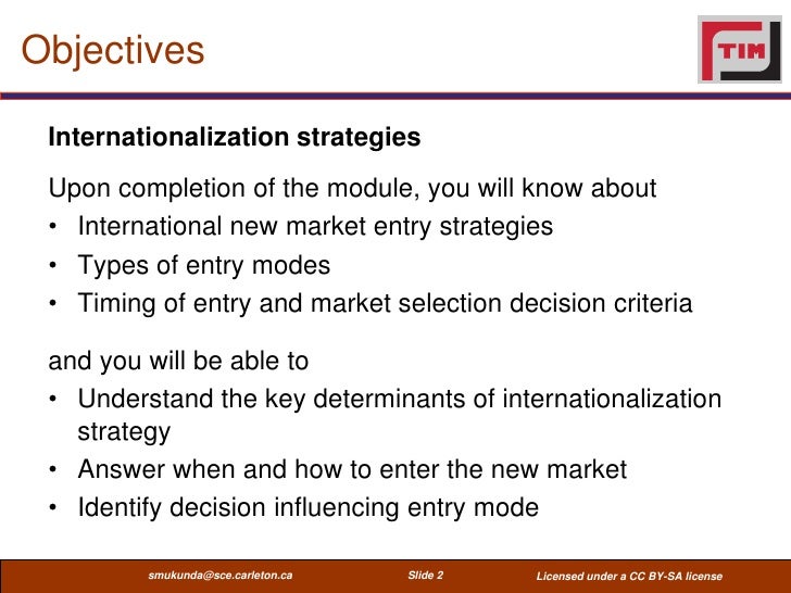modes 4 in entrepreneurship international entry Strategies Mode Entry