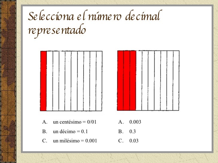 Sentido numérico DECIMAL