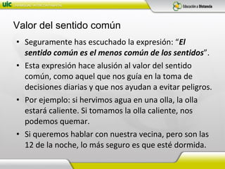Sentido Comun Examples Sentido ComúN | PPT