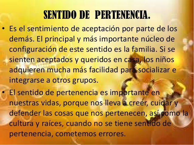 Sentido de pertenencia