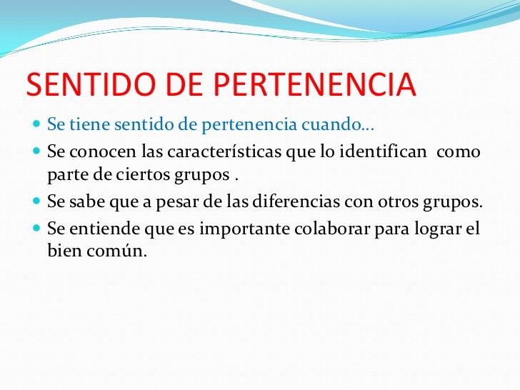 Sentido de pertenencia ccdr