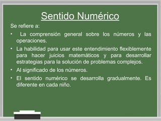 Sentido Numerico Example Sentido Numérico | PPT