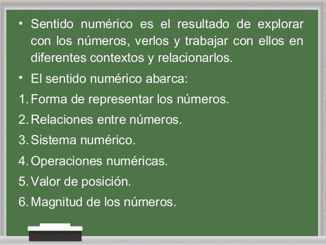 Sentido Numérico