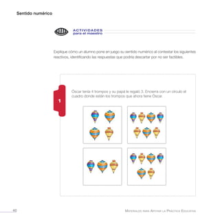 Sentido Numerico Example Sentido numérico inee materiales para la práctica educativa | PDF