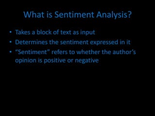 Sentiment Analysis | PPTX