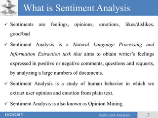 Sentiment analysis | PPTX