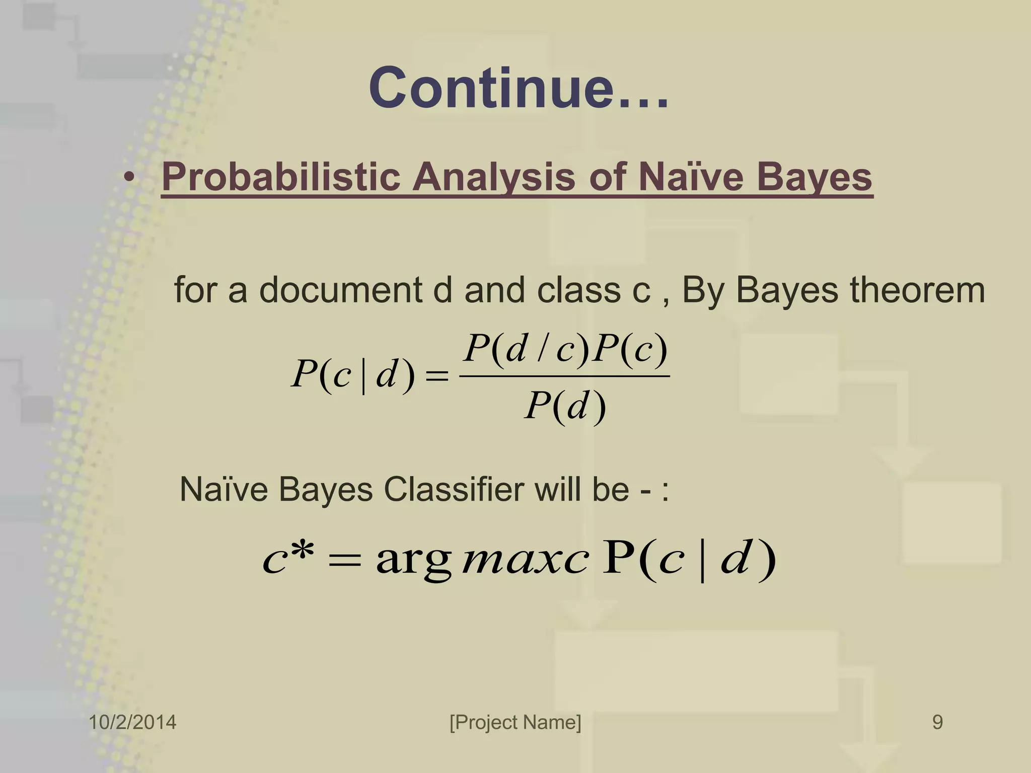 Sentiment analysis using naive bayes classifier | PPTX | Computing ...