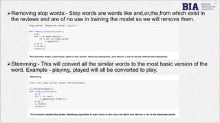 Analyzing Movie Reviews : Machine learning project | PPTX