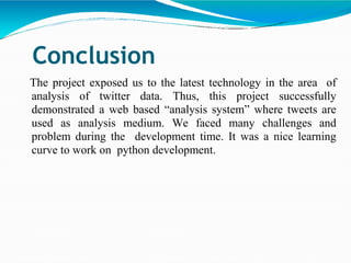 Sentiment analysis of Twitter data using python | PPT