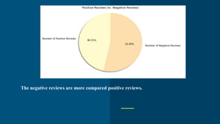The negative reviews are more compared positive reviews.
 