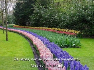 Às vezes, não se conta com um retorno.Às vezes, não se conta com um retorno.
Mas a vida é assim!Mas a vida é assim!
 