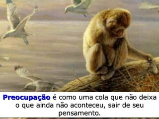 Preocupação   é como uma cola   que não deixa   o que ainda   não aconteceu ,  sair de seu pensamento. 