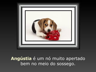 Angústia   é um nó muito apertado bem no meio do sossego. 