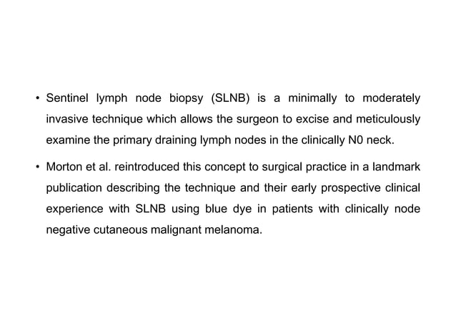 Meaning Of Stratification For Sentinel Lymph Node Biopsies Sentinel Lymph Node Biopsy.pptx