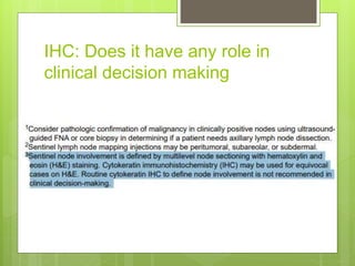 Sentinel node mapping in breast cancer controversies | PPTX