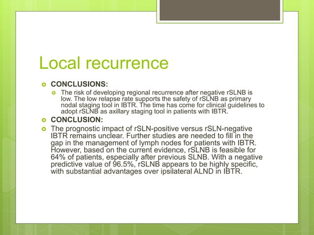 Sentinel node mapping in breast cancer controversies | PPTX | Skin and ...