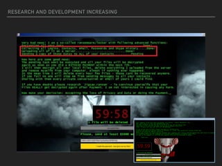 RESEARCH AND DEVELOPMENT INCREASING
 