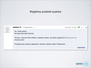 Wątpliwy podział zysków
 