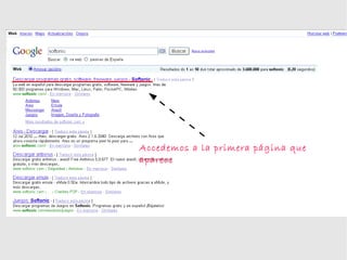 Accedemos a la primera página que
aparece
