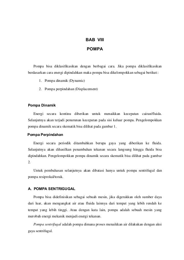 Contoh Soal Dan Jawaban Pompa Sentrifugal