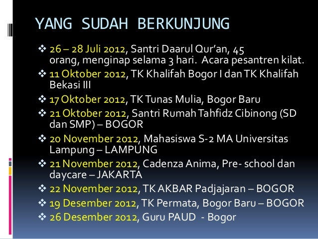 Sentulfresh edufarm, 17 oktober 2012, tk tunas mulia bogor