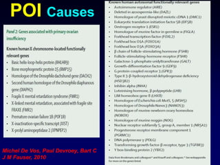 POI Causes
Michel De Vos, Paul Devroey, Bart C
J M Fauser, 2010
 