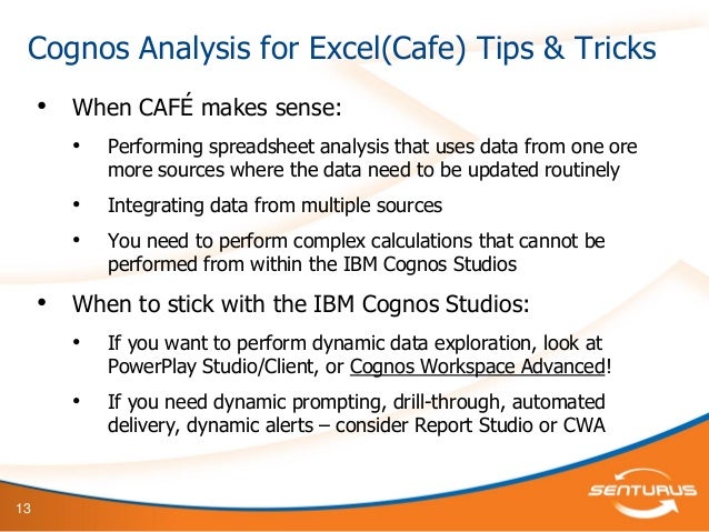 ibm cognos analysis for microsoft excel download