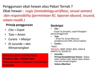 Senyawa beta agonis pada produk asal ternak dan pengaruhnya | PPTX
